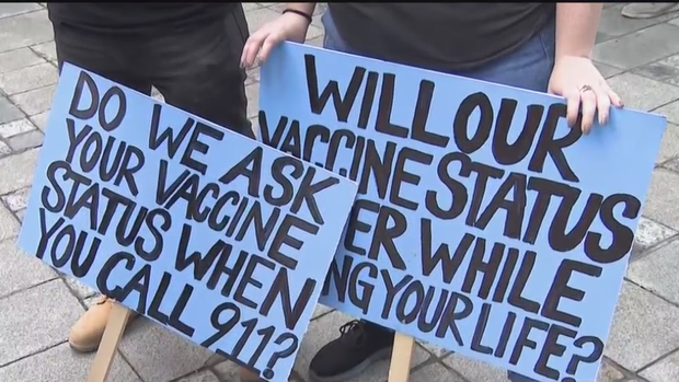 NYC vaccine mandate protest 