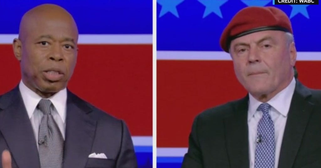 NYC Mayoral Candidates Eric Adams, Curtis Sliwa Face Off In Fiery Final ...