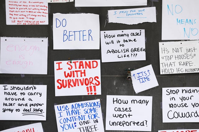 USC officials have placed the Sigma Nu fraternity chapter on interim suspension following allegations that women were drugged and sexually assaulted at the fraternity house.