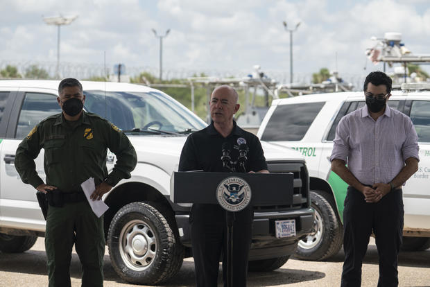 Secretary of Homeland Security Alejandro Mayorkas Holds Press Briefing On Border Situation 