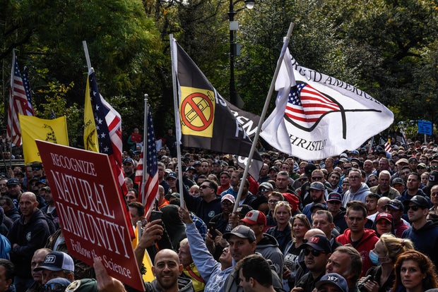 Demonstrators Rally Against Covid-19 Mandates