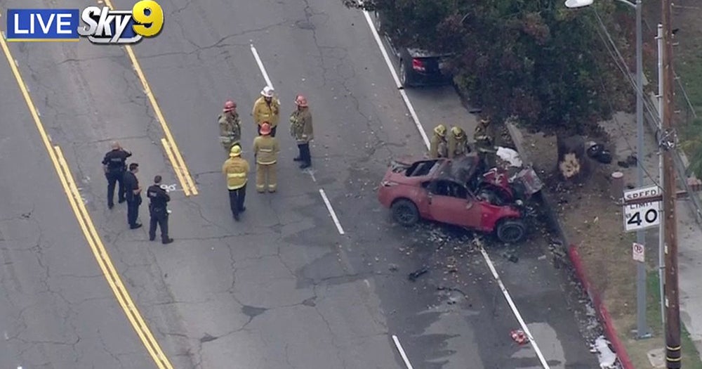 2 Hospitalized With Severe Burns After Fiery Crash In Winnetka - CBS ...