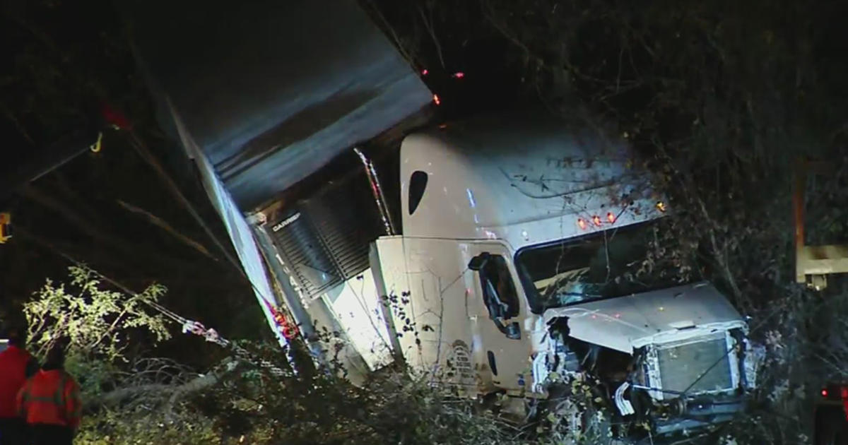 Driver Hospitalized After Tractor Trailer Rolls Down A Hill In Westmoreland County Cbs Pittsburgh 8164