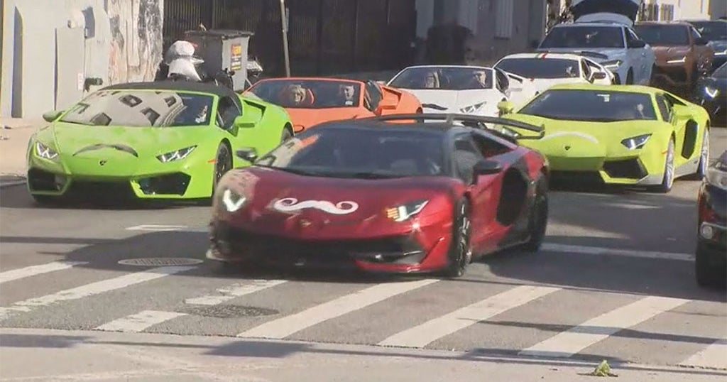 Mustachioed Lamborghinis Parade Through Midtown In Support Of Movember ...