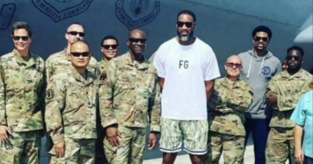 NBA legends visit troops for Veterans Day CBS News