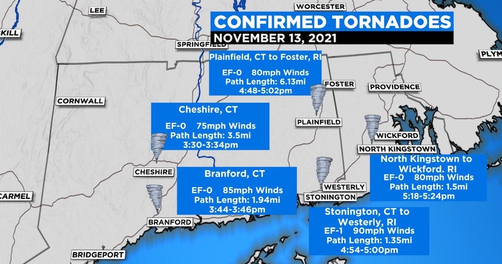 National Weather Service Confirms Tornadoes Touched Down In CT, RI