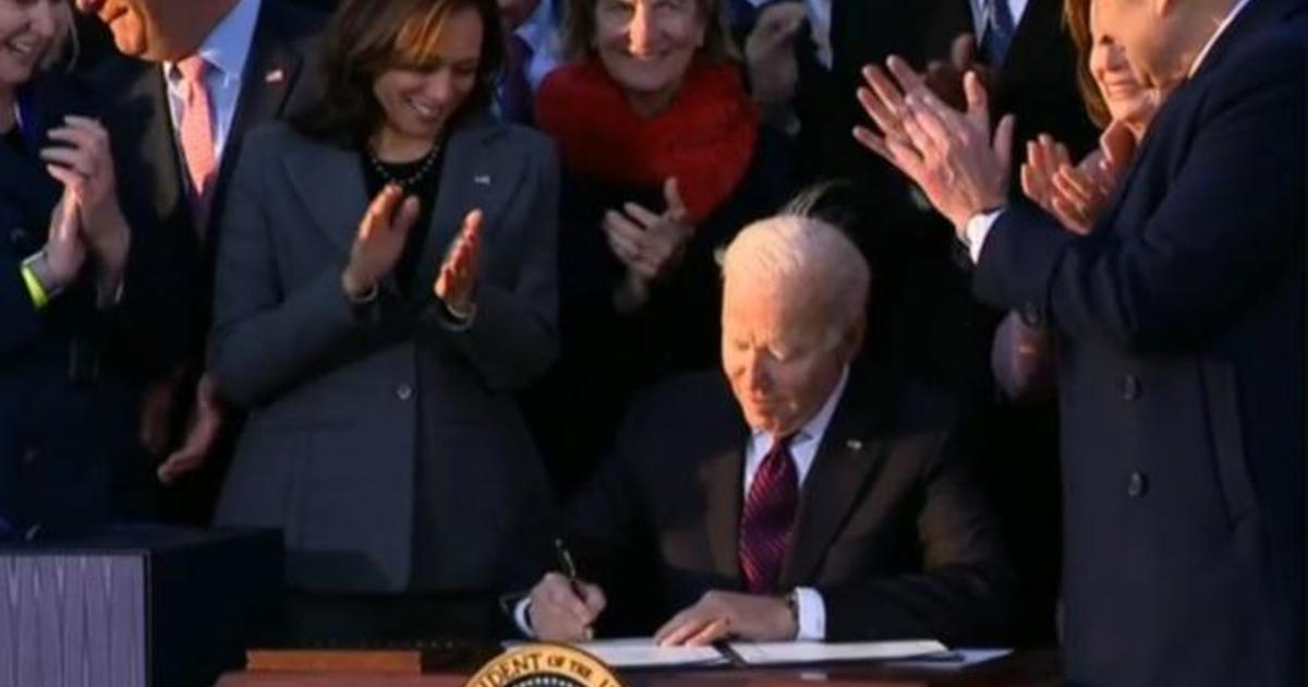 President Biden Signs Bipartisan Infrastructure Bill Into Law - CBS News