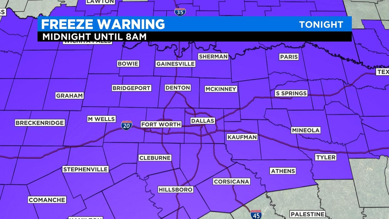 Protect Your Plants Freeze Warning For Most Of North Texas CBS DFW