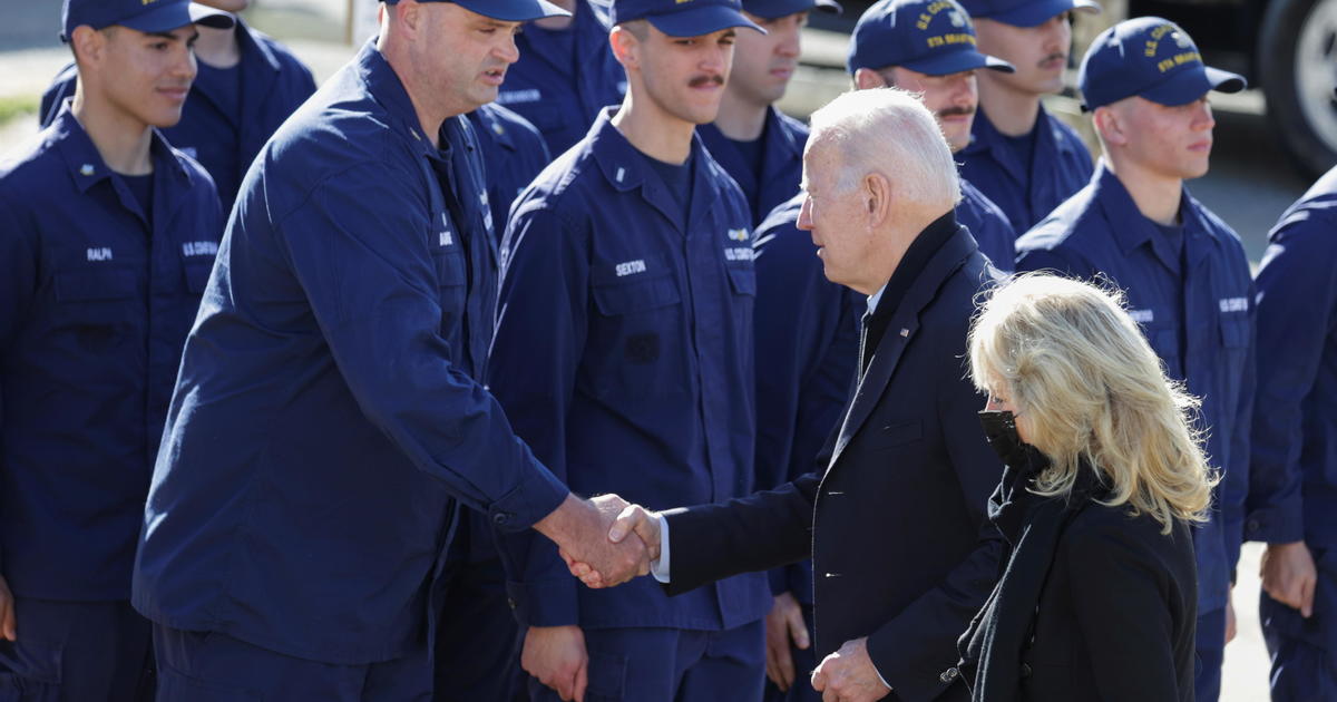 Biden Visits Coast Guard On Thanksgiving - CBS News