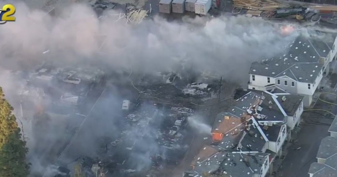 3Alarm Blaze Engulfs Several Upland Apartment Buildings Under Construction CBS Los Angeles