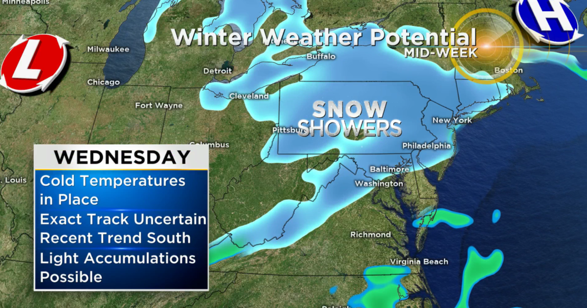 Accumulating Snowfall Possible For Baltimore Area Tuesday Night