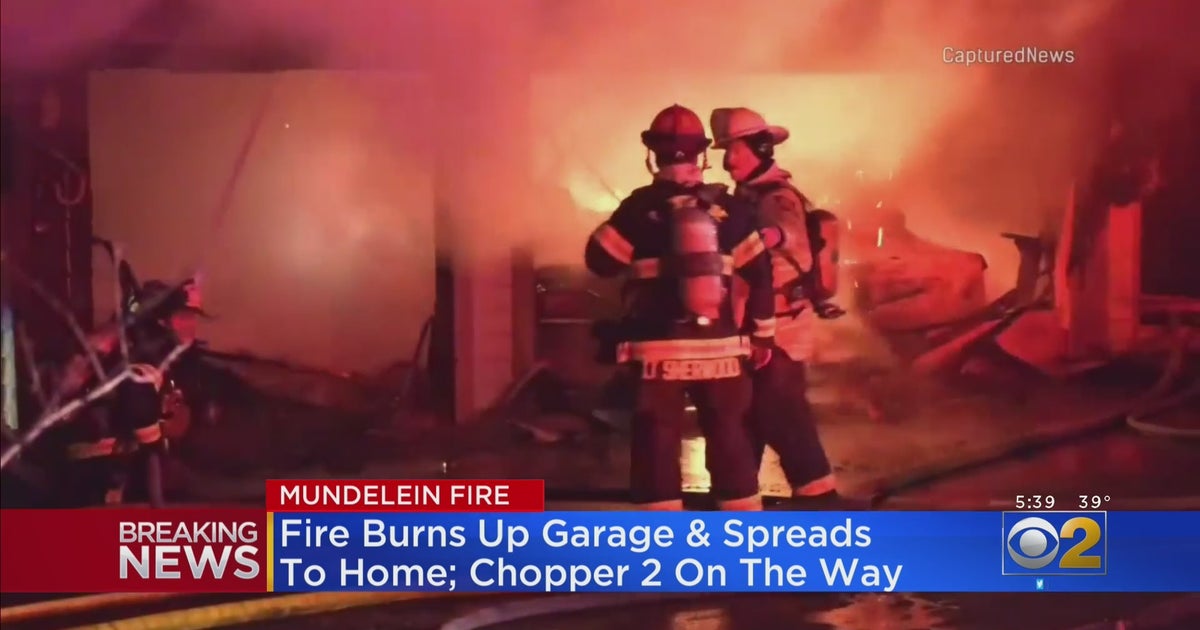 Firefighters Battle Garage Fire That Spread To Mundelein House CBS