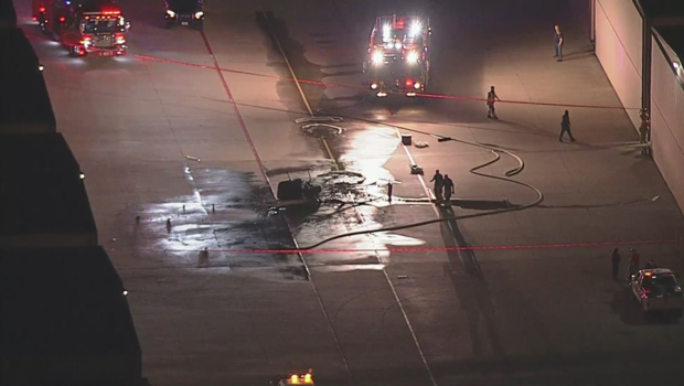 Helicopter crash at McKinney National Airport 
