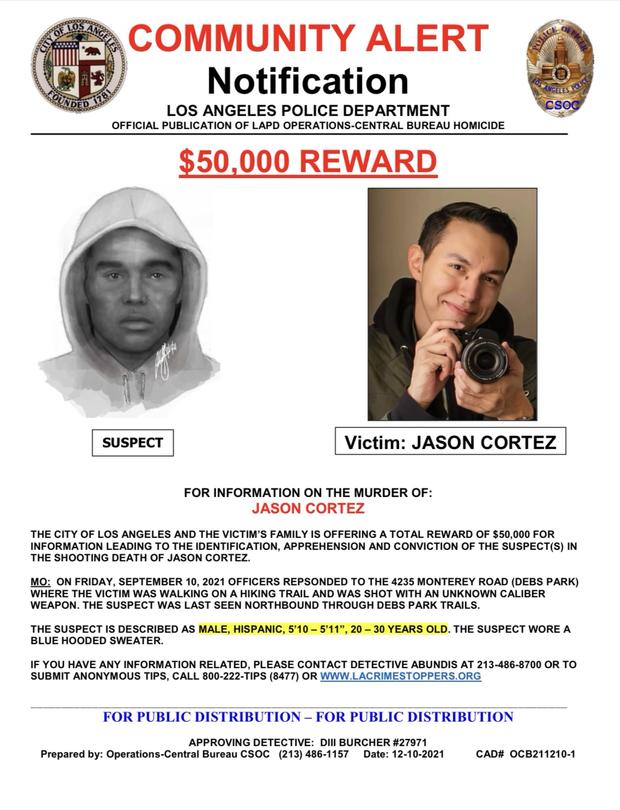 Jason Cortez Community Alert - $50,000 Award 