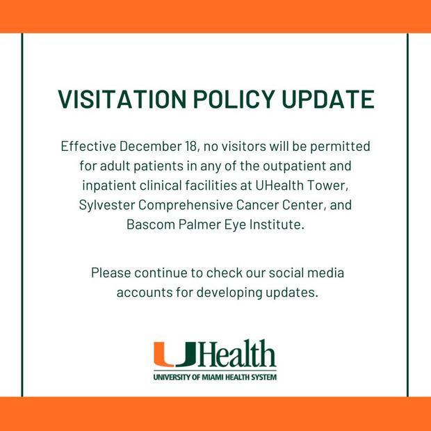 UHealth Visitor Policy 