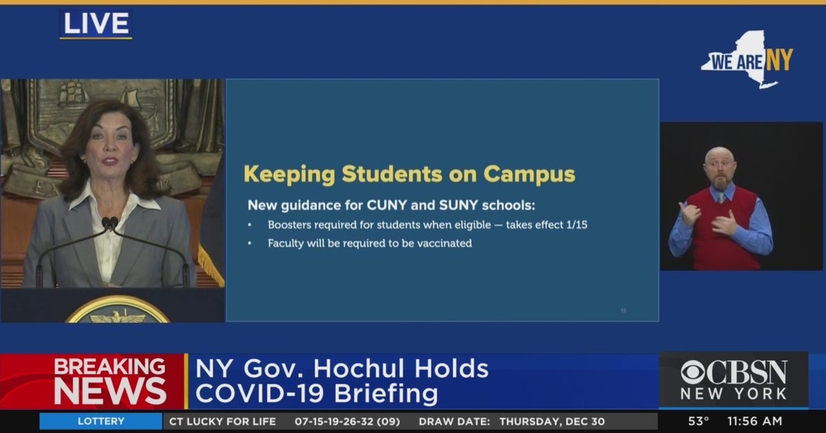 SUNY, CUNY Students Must Get COVID Booster Shot To Be On Campus, Gov