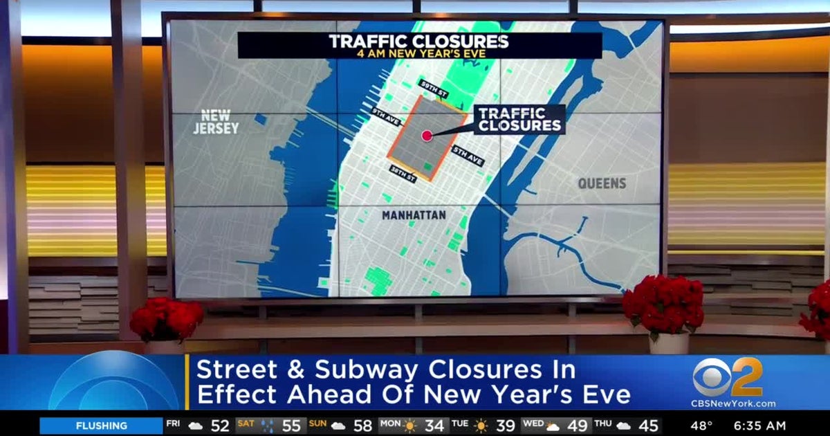New Year's Eve Street Closures Take Effect In Midtown - CBS New York