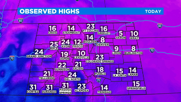 CO Observed Highs 