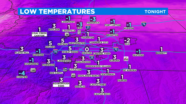 Metro Tonight Lows 