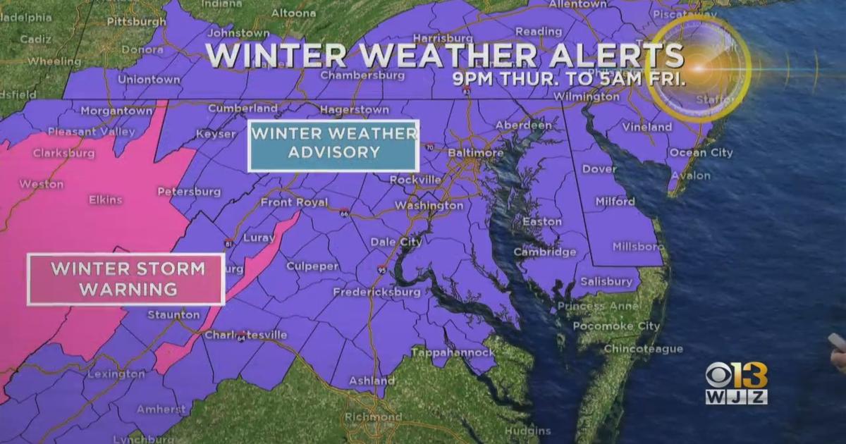Maryland Weather Another Winter Storm Thursday Night CBS Baltimore