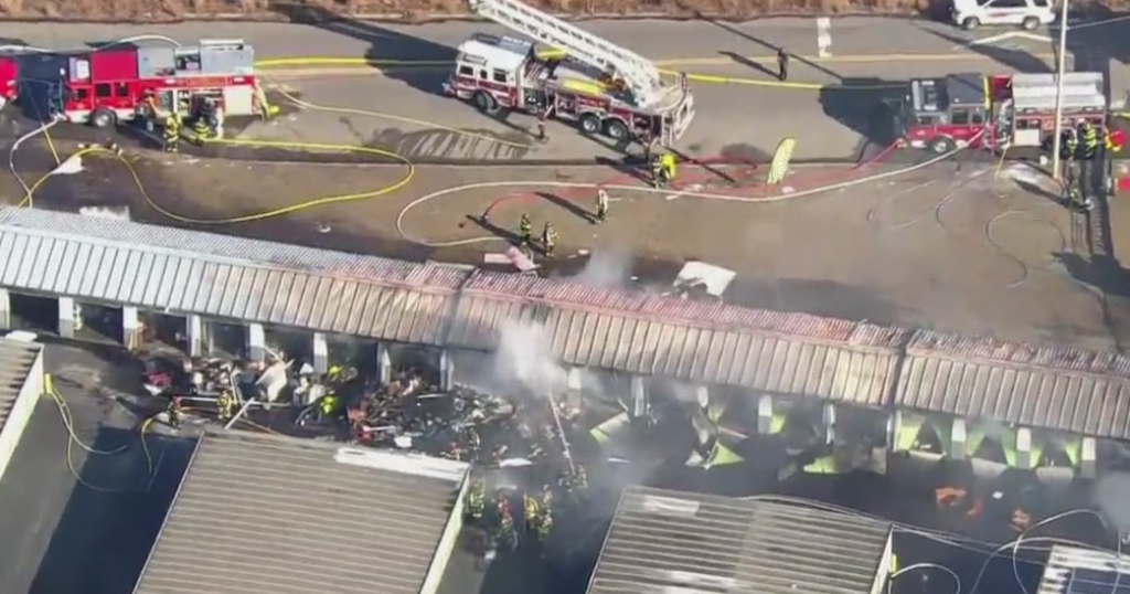 Fire Rips Through Storage Facility In Sayreville, New Jersey CBS New York