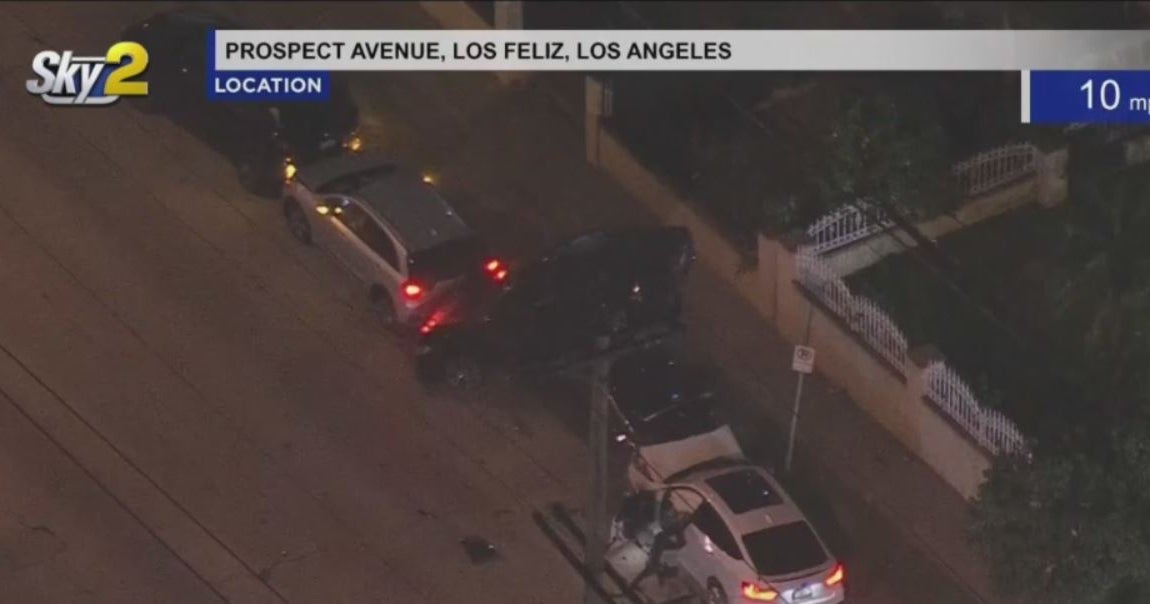 Pursuit With Stolen BMW Comes To Wild End In Los Feliz - CBS Los Angeles