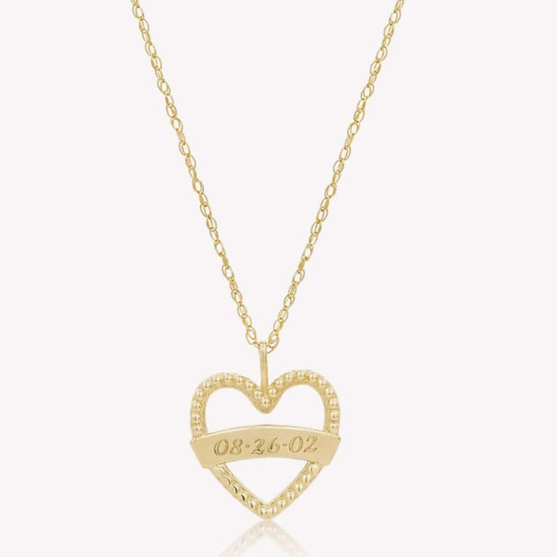 Stone and Strand "Heart on Your Sleeve" banner necklace 
