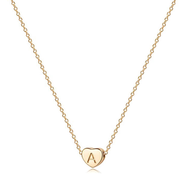 Fettero necklace with a tiny gold heart-shaped beginning 