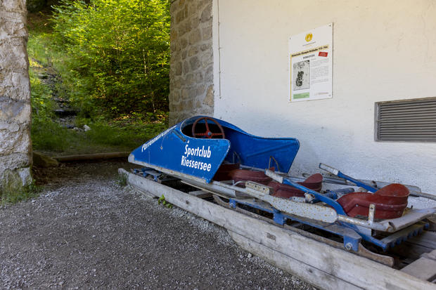 The Historic Bobsleigh Track for the Olympic Winter Games in Garmisch-Partenkirchen 1936 