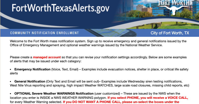 Fort Worth Emergency Text Alerts - CBS Texas