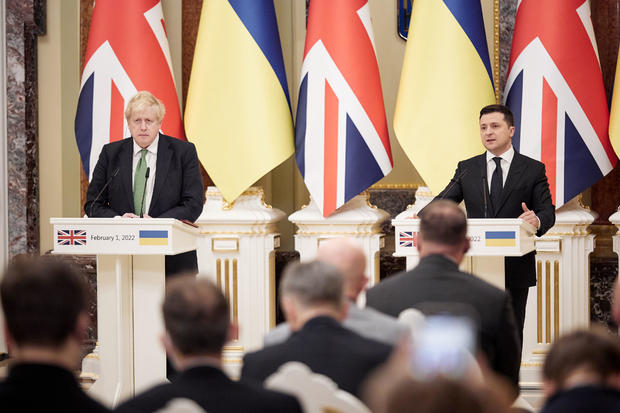 British Prime Minister Boris Johnson in Kiev 
