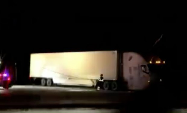 18-wheeler uprighted in Wise County 