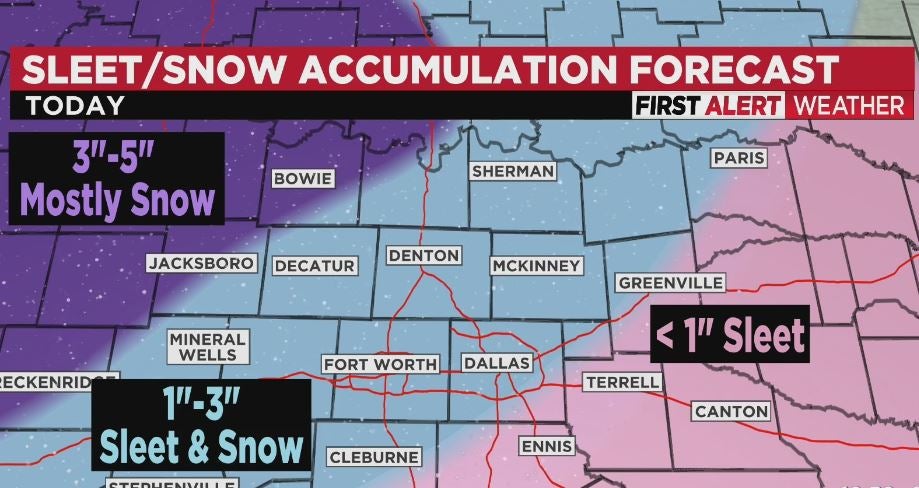 Winter Storm Brings Freezing Rain, Ice, Snow To North Texas CBS DFW