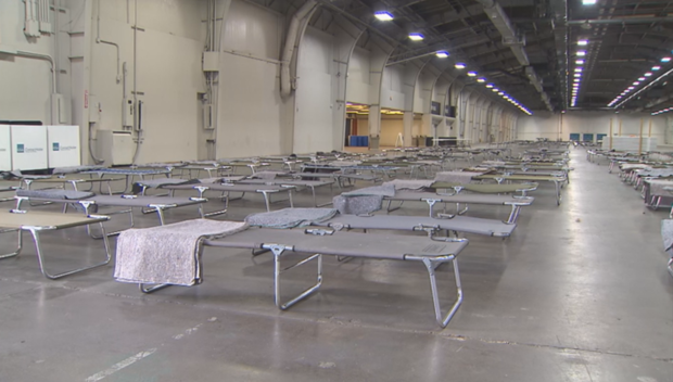 Temporary homeless shelter at Fair Park 