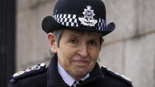 Metropolitan Police Commissioner Cressida Dick arrives at Scotland Yard on January 25, 2022, in London, England. 