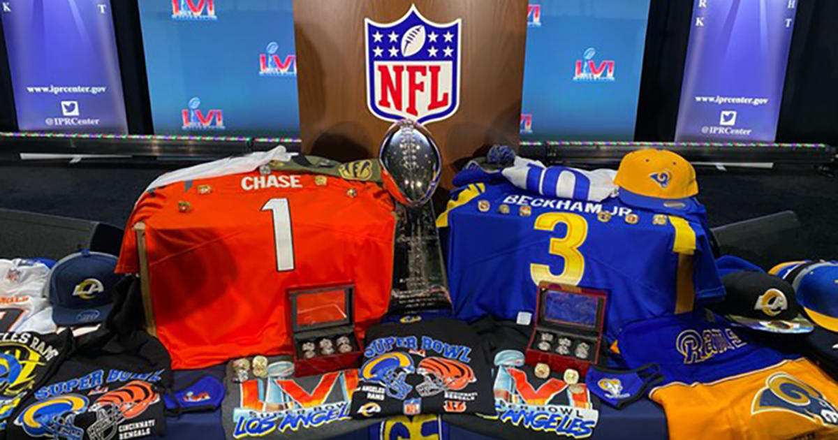 $97.8 Million Worth Of Fake Sports Memorabilia Seized In Run-Up To Super  Bowl - CBS Los Angeles
