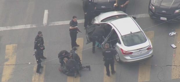 Man Taken Down At Gunpoint After North Hollywood Pursuit 