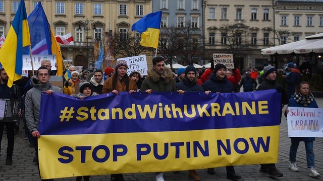 Protest in support of Ukraine in Poland 