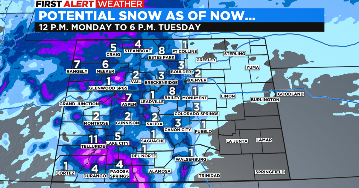 Denver Weather: Snow Expected Late Monday But 60-70 Degree Temp Drop ...