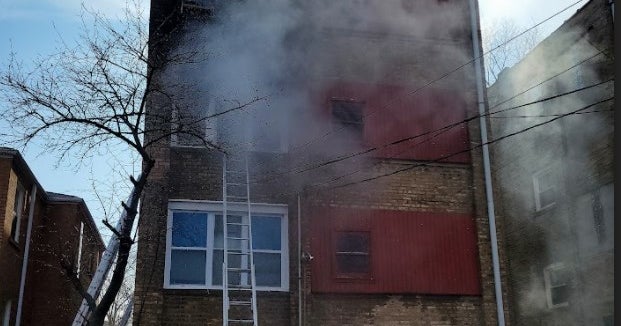 Fire Rips Through Apartment Building On West Side Of Evanston - CBS Chicago