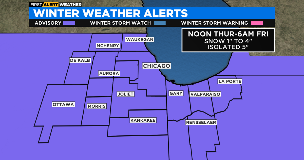 Chicago First Alert Weather: Snow Showers, Flurries In The Evening ...