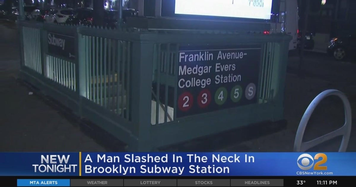 Man slashed in neck at Brooklyn subway station - CBS New York