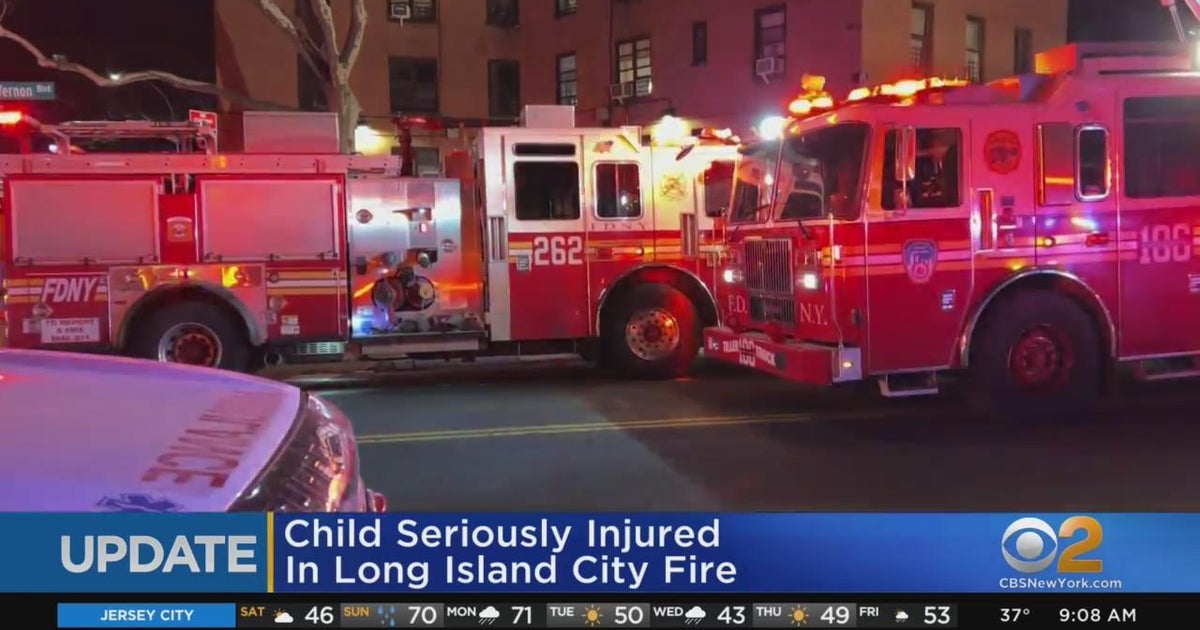 Child seriously hurt in Long Island City fire - CBS New York