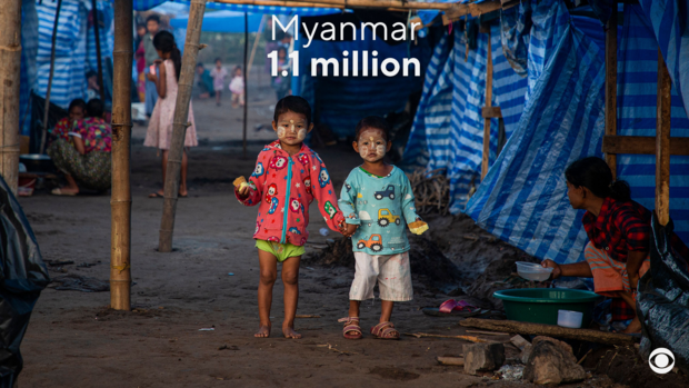 Myanmar refugee children 