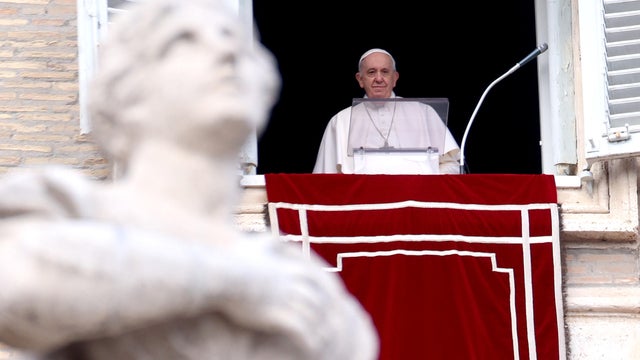 Pope Francis Delivers His Angelus Blessing At St. Peter's Square 