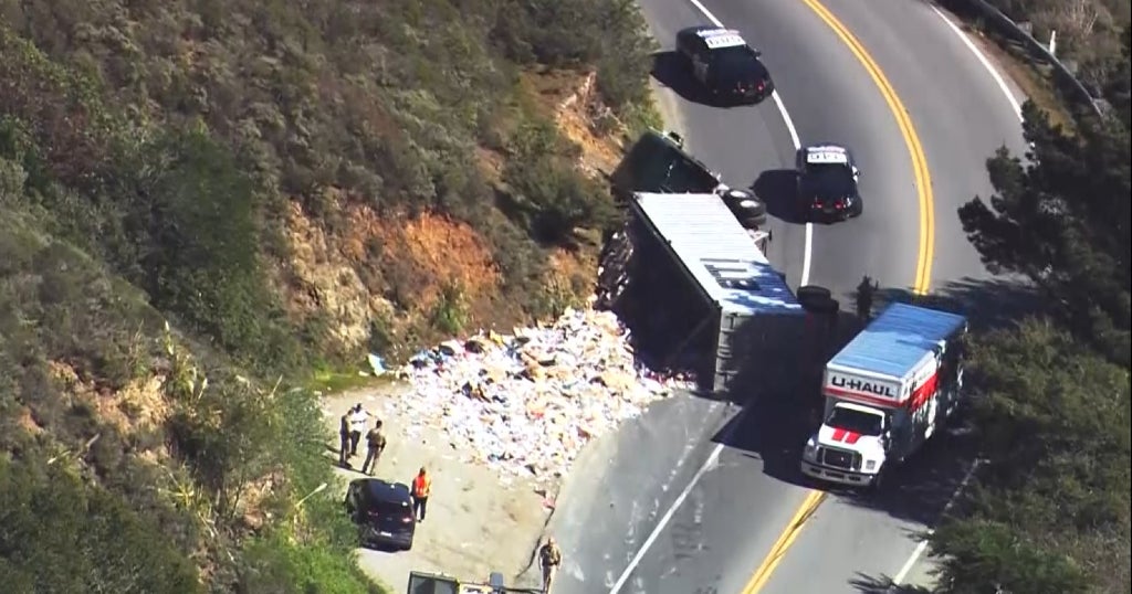 UPDATE: Overturned Big Rig Cleared from Highway 92 in San Mateo County ...