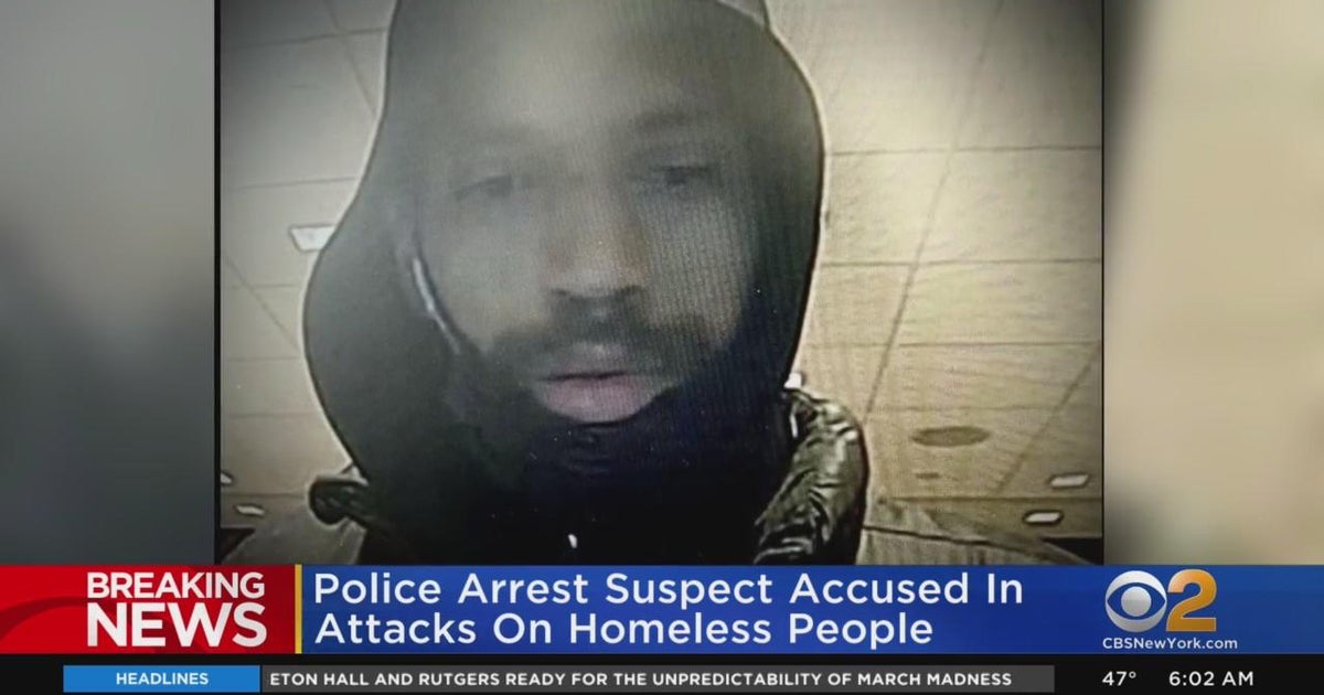 Suspect in arrested in string of homeless attacks - CBS New York