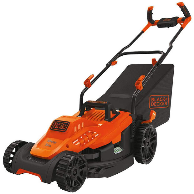 Black + Decker Electric Lawn Mower with Bicycle Handle 