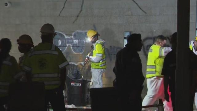 LA City Crews Clear Little Tokyo Homeless Encampment 