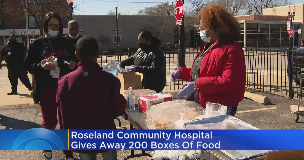 Roseland Community Hospital gives away 200 boxes of food CBS Chicago